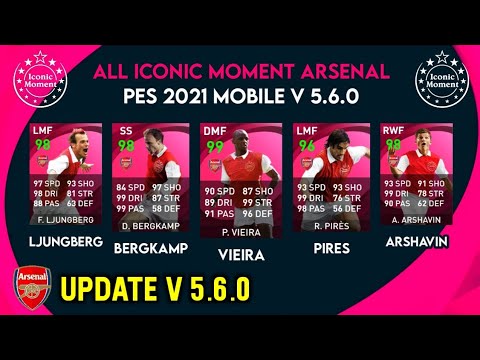 PES 2021 MOBILE V 5.6.0 | All Iconic Moment Arsenal