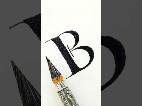 Pencil vs. Glass pen vs. Pointed Pen Calligraphy Letter B x Sachinspirstion #calligraphy #art