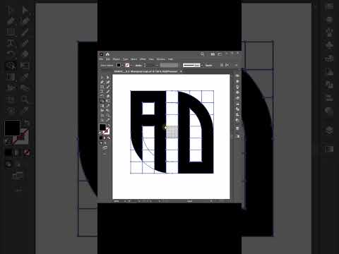 Design A D Monogram Logo with Grid - Logo Design Tutorial