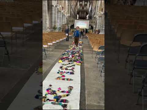 Walking The Mossy Carpet artwork at Exeter Cathedral with Art and Energy