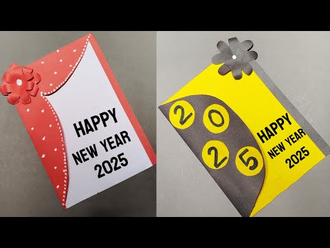 DIY Happy New Year Greeting Card | Happy New Year Card Making | New Year 2025 Card | Handmade Cards