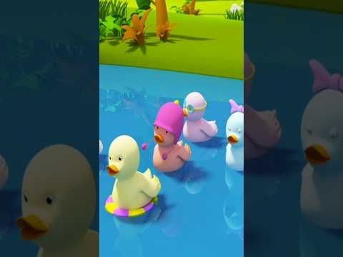 Five Little Ducks #shorts #nurseryrhymes #ducks #preschool #ytshorts