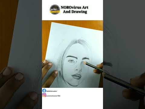 Billie Eilish Drawing || Pencil Sketch #shorts #art #draw #artwork