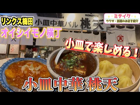 【リンクス梅田グルメ】コスパ良し❗️つまめる小皿中華【桃天】おすすめ料理ご紹介❗️ヨドバシカメラ梅田B1