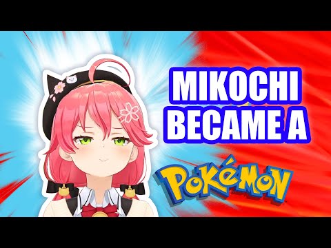 Mikochi Becomes a Mythical Pokemon With Abilities and Moveset 【Hololive English Sub】