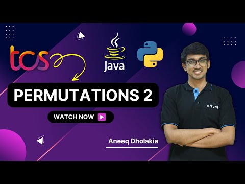 Permutations 2 | TCS Question & Solution | Edyst