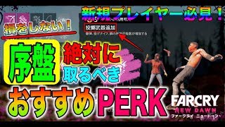 【ファークライ ニュードーン】序盤『絶対に』取るべきおすすめPERK(パーク)を紹介！新規プレイヤー必見の最強自給自足戦法も紹介！【FARCRY New Dawn】