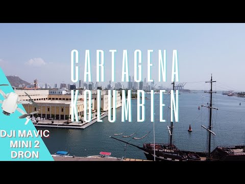 Cartagena Kolumbien - Altstadt UNESCO Weltkulturerbe La Amurallada Drohnen 4K Video DJI MAVIC Mini 2