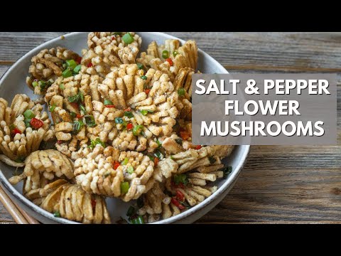 Crispy and Flavorful Salt Pepper 'Flower' Mushrooms