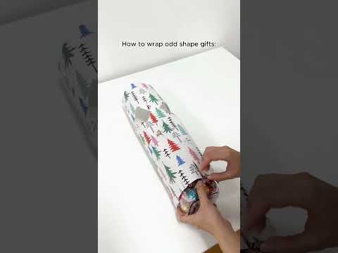 How To Wrap Odd Shape Gifts Tutorial #christmasgifts #wrappingpresents #howtowrapagift #christmasdiy