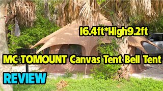 MC TOMOUNT Canvas Tent Bell Tent REVIEW | CAMPING OUTDOORS