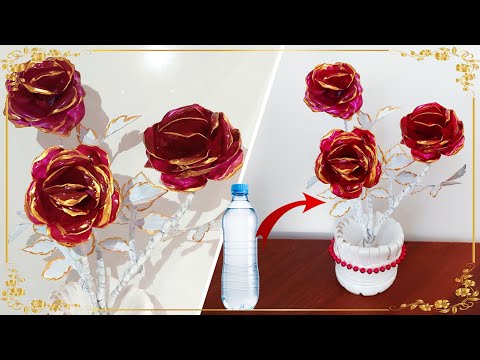 Rose from Plastic bottle craft Ideas. Троянди з пластикових бутилок.