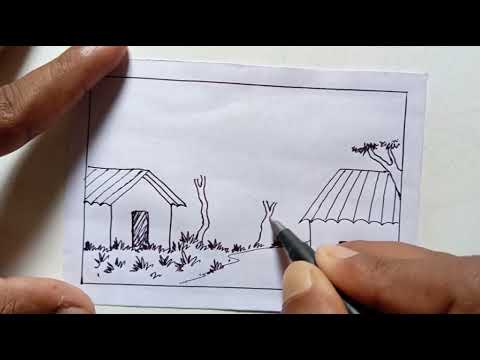 Beautiful Nature Scenery Drawing/How to draw a Natural Scenery with pancil