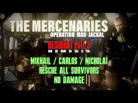 [Resident Evil 3 Nemesis] The Mercenaries, Mikhail/Carlos/Nicholai, All Survivors, No Damage (PC)