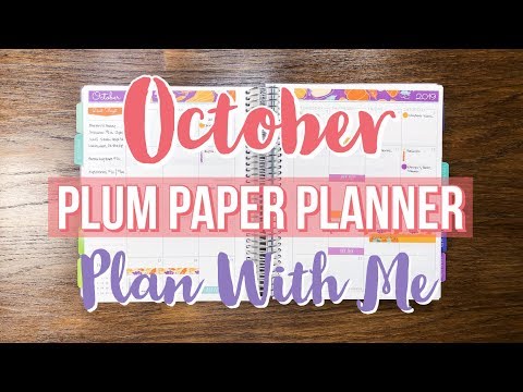 October Plum Paper Planner Plan With Me!