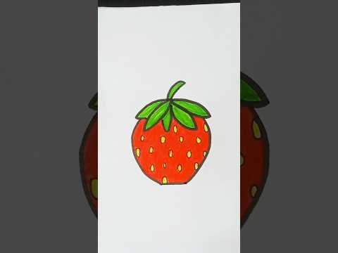 How to draw strawberry 🍓 | Menggambar strawberry #drawing #drawingtutorial #easydrawing #art