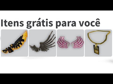 COMO GANHAR ASAS GRÁTIS ROBLOX + 5 ITEM GRÁTIS NO ROBLOX