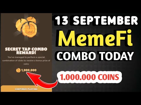 MEMEFI SECRET COMBO TODAY 13 SEPTEMBER 2024 | MEMEFI DAILY COMBO | MEMEFI COMBO TODAY | MEMEFI COMBO