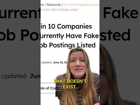 Why are companies posting fake jobs? #jobsearch #podcast