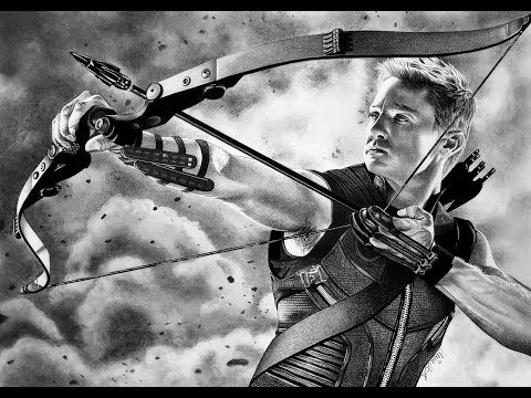 HAWKEYE ♥ Jeremy Renner ♥ The AVENGERS ♥ Speed Drawing