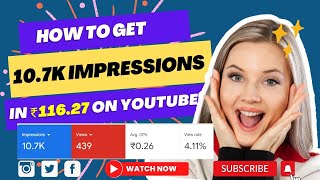 How to Get 10.7k Impressions in ₹116.27 on YouTube? Youtube Video Marketing Case Studies