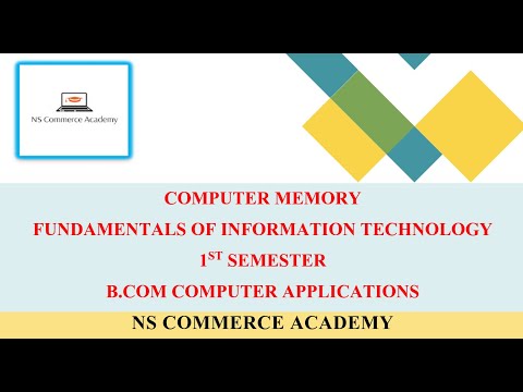 PRIMARY&SECONDARY STORGE - FIT - 1ST SEMESTER -B.COM COMPUTER APPLICATIONS - OU