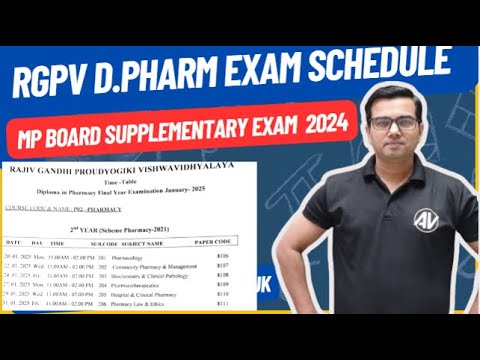 RGPV diploma exam schedule/ MP board exam