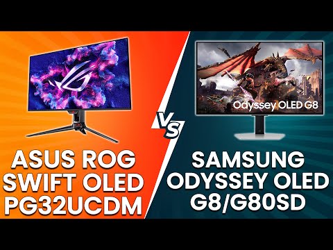 ASUS ROG Swift OLED PG32UCDM vs Samsung Odyssey OLED G8/G80SD - Quick And Simple Monitor Comparison!