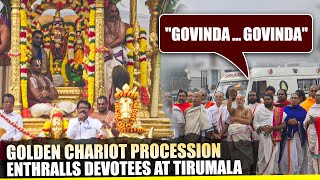 Thirumala’s golden Chariot procession enthralls devotees on Vaikunda Ekadasi | Venkateshwara Swamy