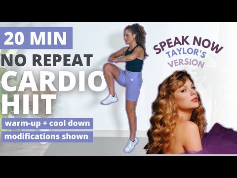 SPEAK NOW TAYLOR SWIFT HIIT WORKOUT | All Standing, No Repeat Cardio Workout | warm-up + cool down