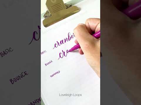 "Cranberries" Brush Pen Calligraphy Quote 3 Lettering Styles #brushpenlettering #ASMR