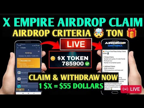 X Empire Token price 😱 || X Empire AirDrop claims || X Empire Widhrwal proccess