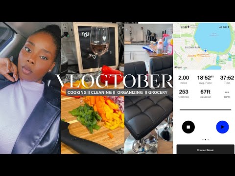 VLOGTOBER 2024 DAY 1:  RESET VLOG || CHURCH || DEEP CLEANING || NEW BAR STOOL & GROCERY HAUL