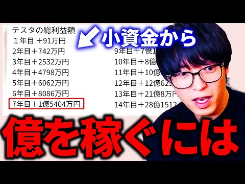 【テスタ】株で小資金から億を稼ぐためには？【株式投資/切り抜き/tesuta/デイトレ/スキャ】