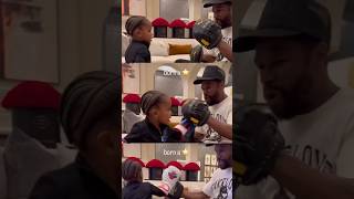 Floyd Mayweather Grandson Hitting PADS with POWER at 2 Years Old• Meezy NBA YoungBoy Son #Boxing