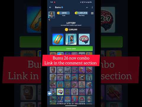 BUMS 26 NOV COMBO CARD || EARN 2 MILLIONS COINS || BUMS AIRDROP || #earnmoneyonline