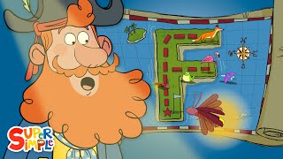 A Fantastic Adventure on "F" Island |  Captain Seasalt And The ABC Pirates | Educational Cartoon