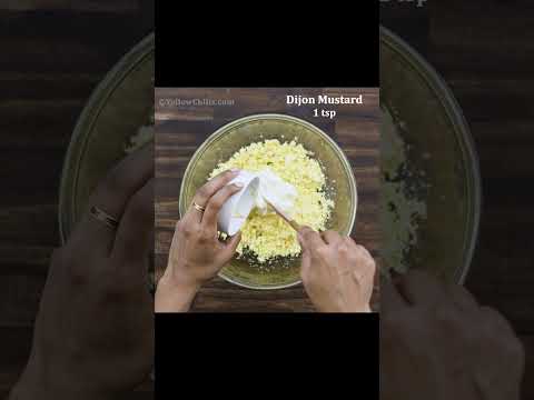 Deviled Eggs Recipe  #deviledeggs #yellowchilis #shorts