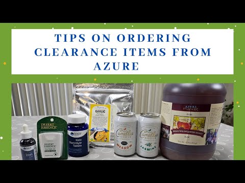 Tips on ordering clearance items from Azure & small Azure order