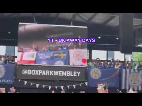 LEICESTER FANS SIGNING SWEET CAROLINE IN LONDON BEFORE THEIR CUP FINAL AT WEMBLEY