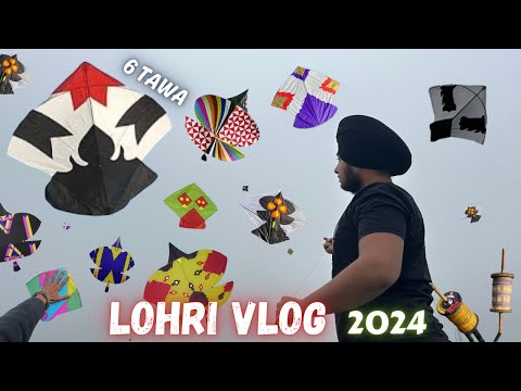 Flying Kite on LOHRI 2024 🪁🧵 || Lohri Vlog patangbaazi #kitefighting || Raman vlogs