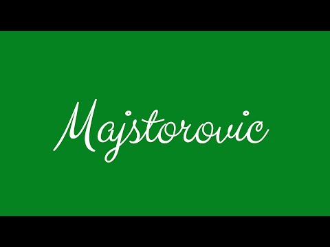 ✎ Majstorovic ✎ English Cursive Handwriting Tutorial