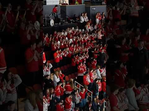 The boys hit up a BU game while they were in Boston 🏒