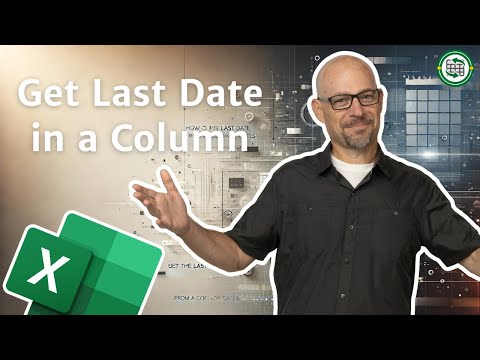 Excel How to Get the Last Date in a Column