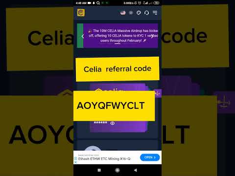 celia mining app referral code. celia referral code