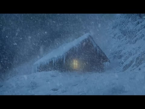 Experience the Soothing Sounds of a Snowstorm with Howling Winds | Perfect for Relax & Stress relief