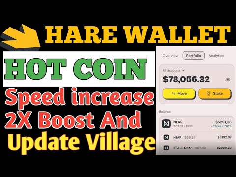 Hot Coin Mining Speed increase And Boost 2X || Here wallet Here Wallet Update to Village #nearwallet