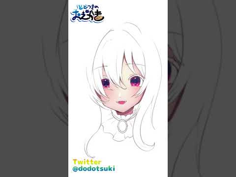 【おえかき】デレマス/黒埼ちとせお嬢様描いてみた　イラストメイキング #shorts