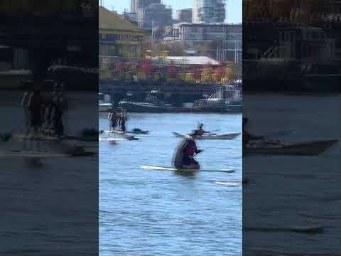 Witches on wakeboards for Halloween in Vancouver Canada 2023 #witch #canada #vancouver #shorts