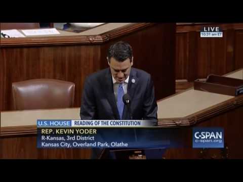 Rep. Yoder Participates in the Reading of the US Constitution